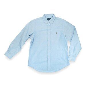 Vintage Ralph Lauren Custom Fit Shirt Size‎ 16.5 34/35 Mens Blue Long Sleeve